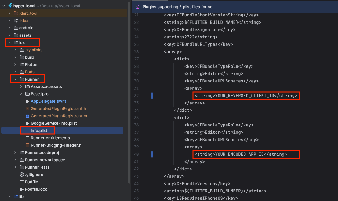 Info.plist URL schemes with REVERSED_CLIENT_ID